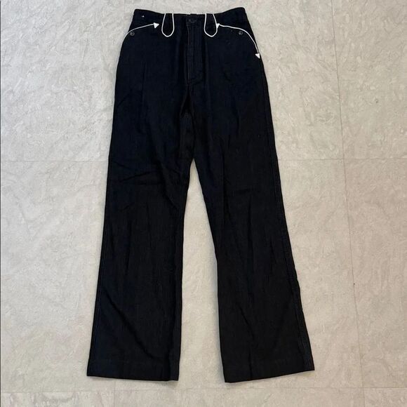 Ralph Lauren Double RL Pants - Stylish Black Wide-Leg Pants